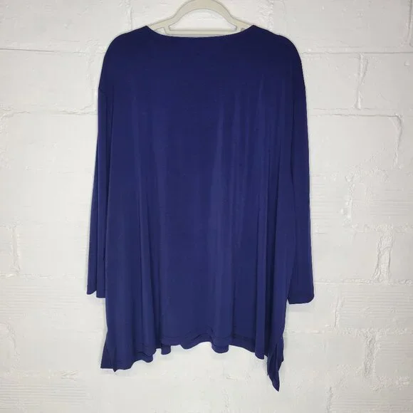 Ulla Popken Women's Size 36/38 Shirt Top Blue - Picture 2 of 5